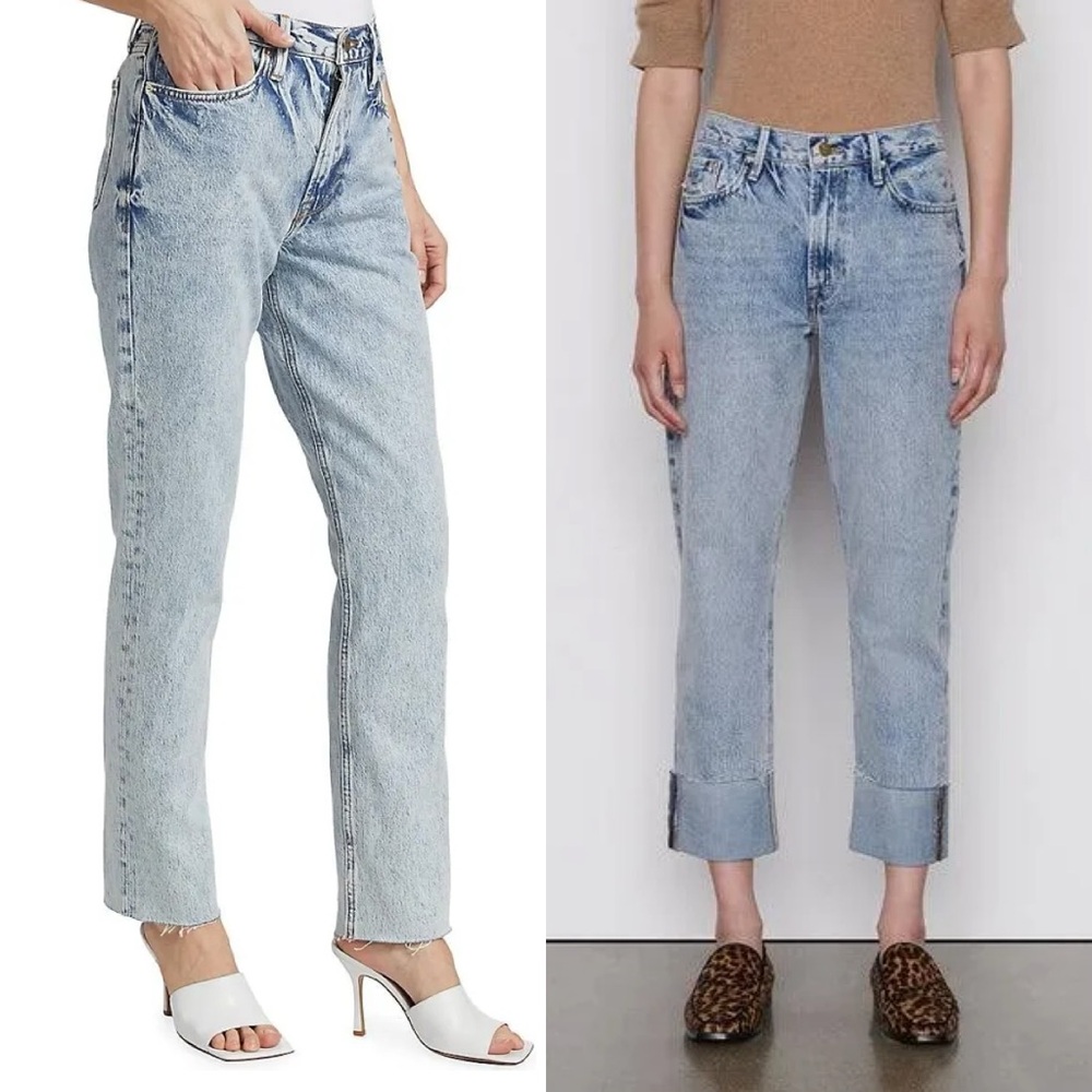 27 FRAME Le Piper Jeans- High-rise, Raw Hem